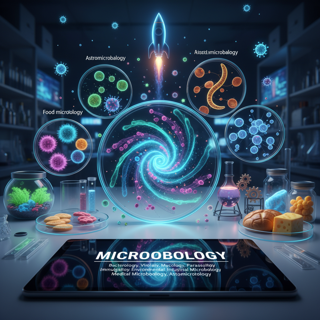 The Complete Guide to Microbiology: From Bacteria to Astromicrobes - branches of microbiology