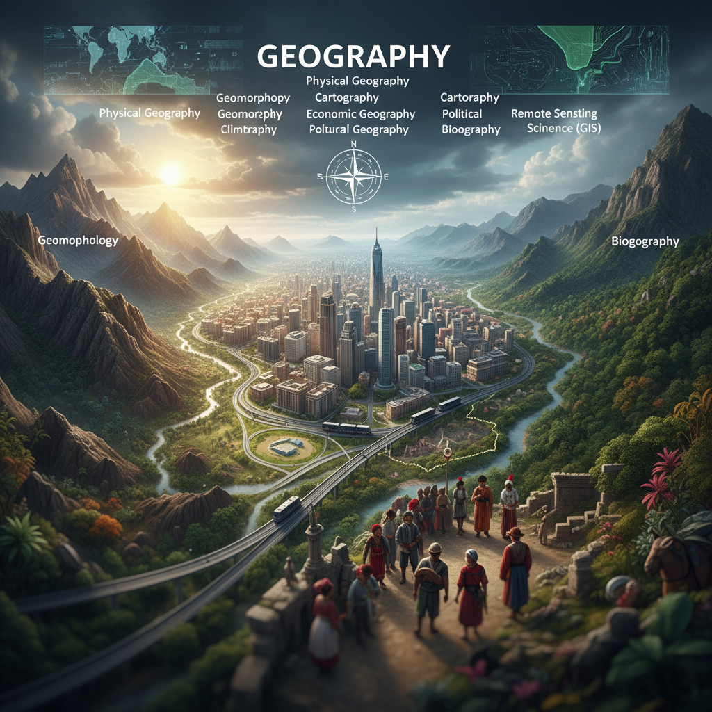 Exploring Geography: From Cartography and Climatology to GIS and Remote Sensing - branches of geography