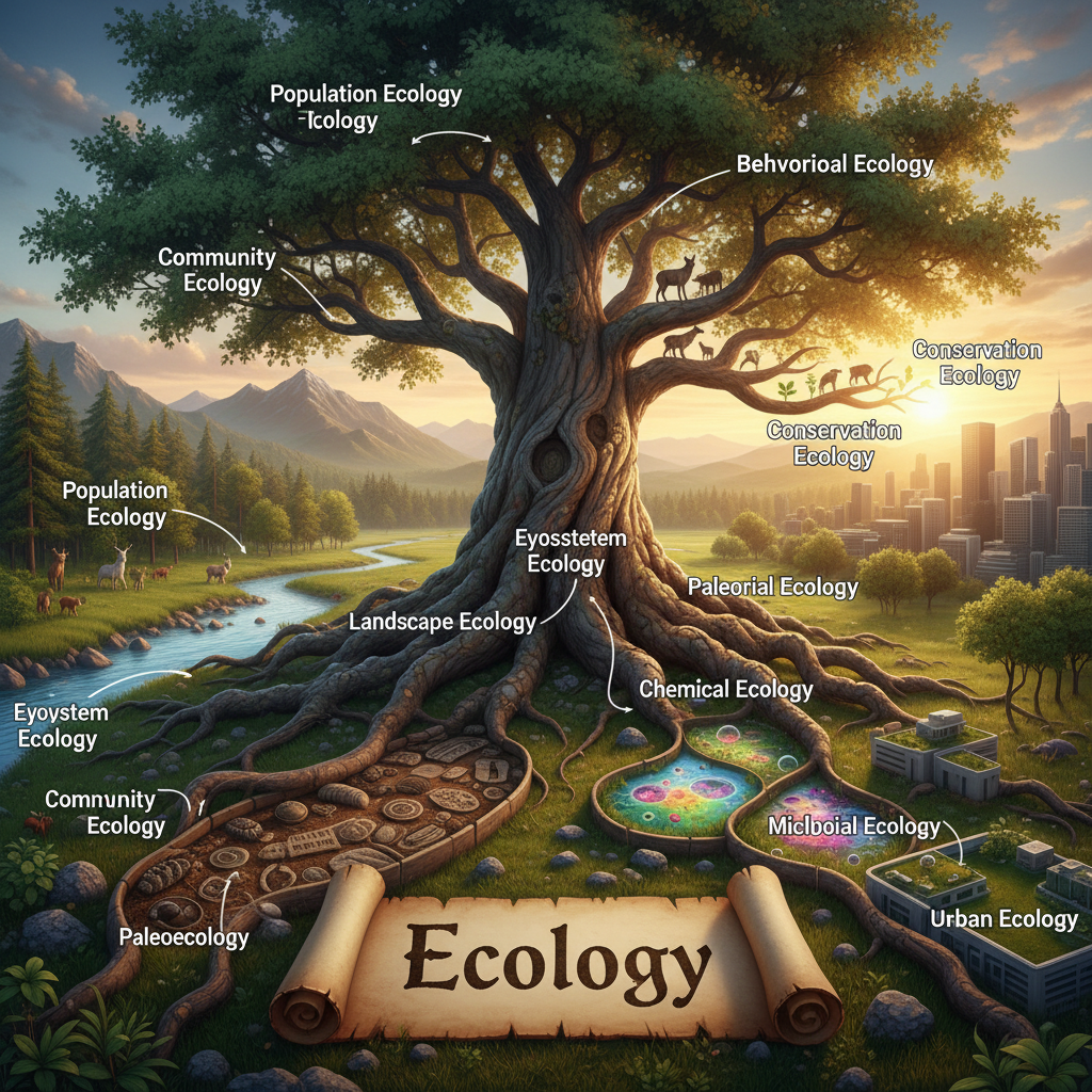 Exploring the Branches of Ecology: From Populations to Urban Ecosystems - branches of ecology
